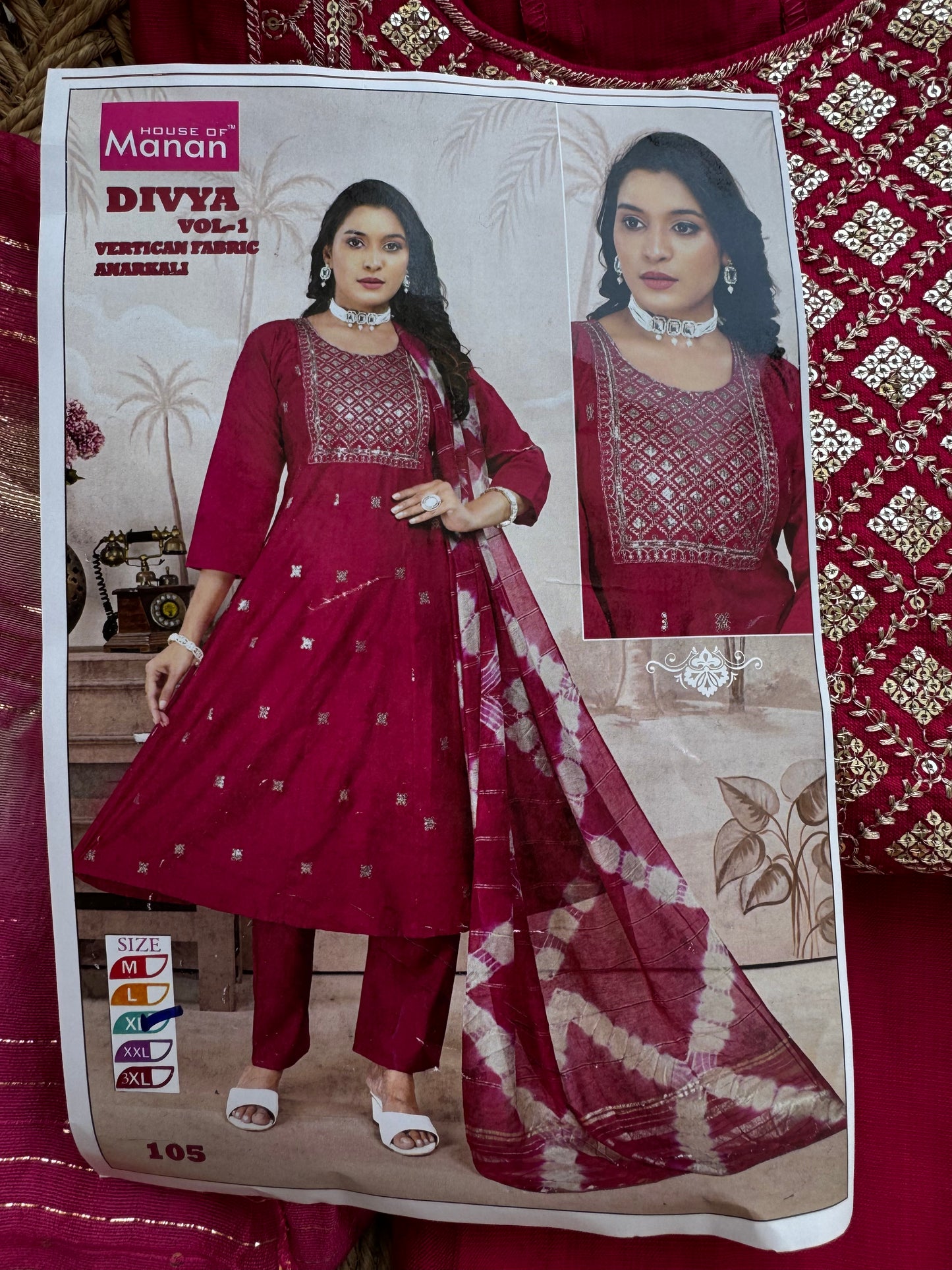 Panel Cutting Anarkali Kurta Set – Festive Edit