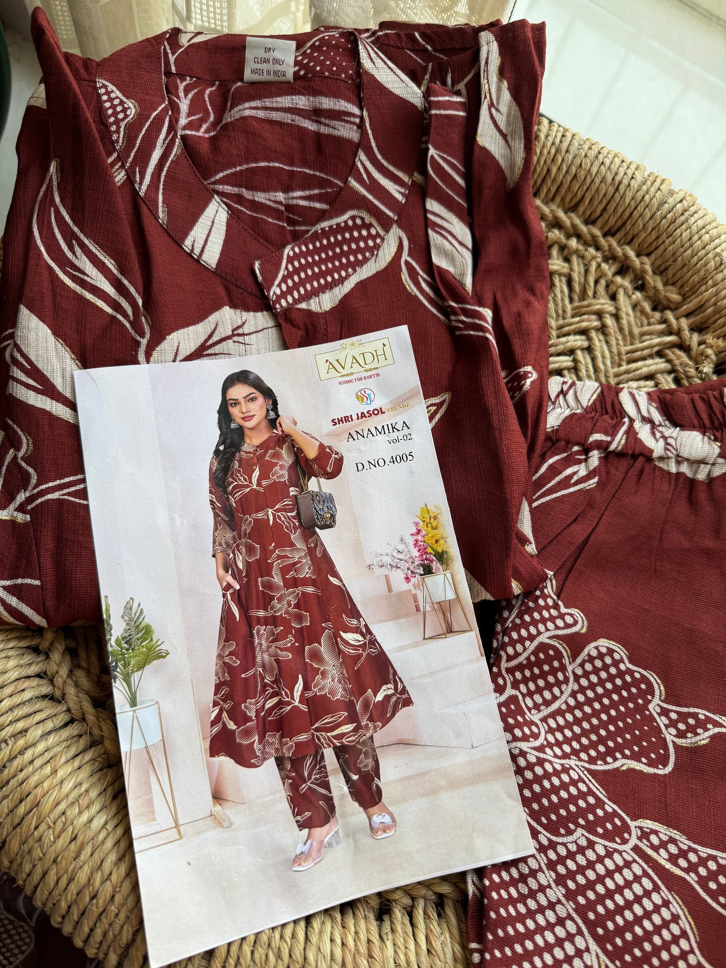 Silk Co-Ord Set – A-Line Panel Kurta with Pant