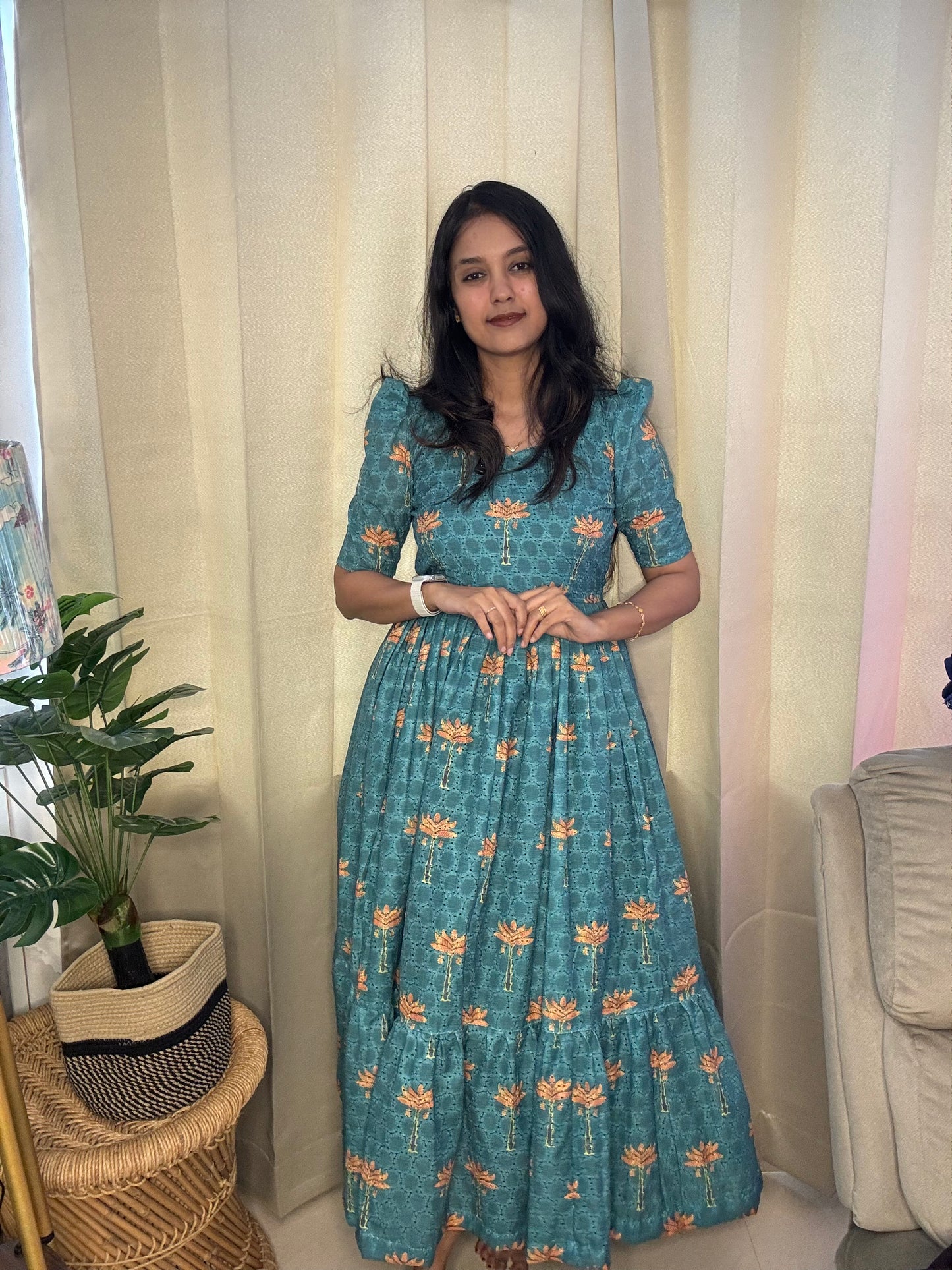 Tropical Green Hakoba maxi