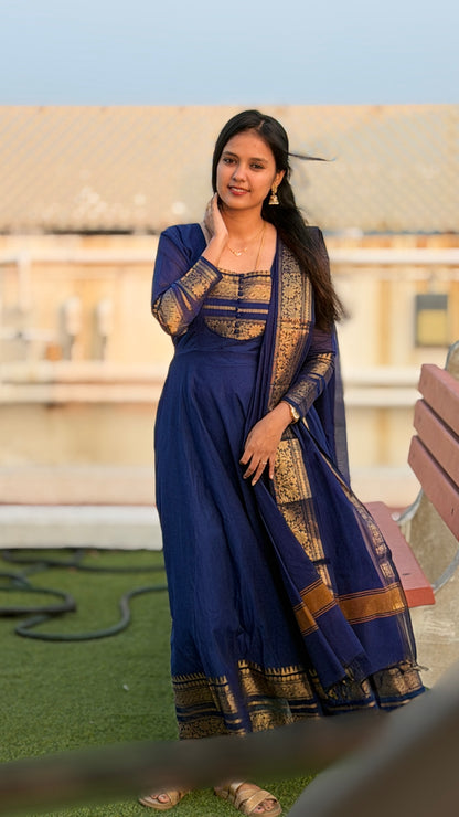 Premium Royal Full length Blue Anarkali