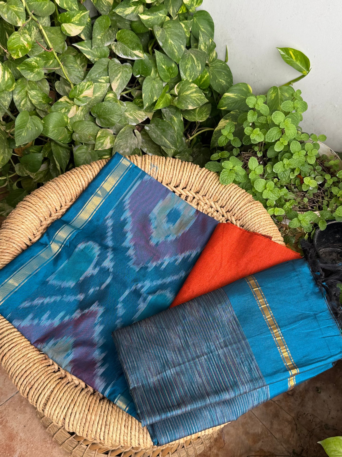 Premium Silk Cotton Pochampally set