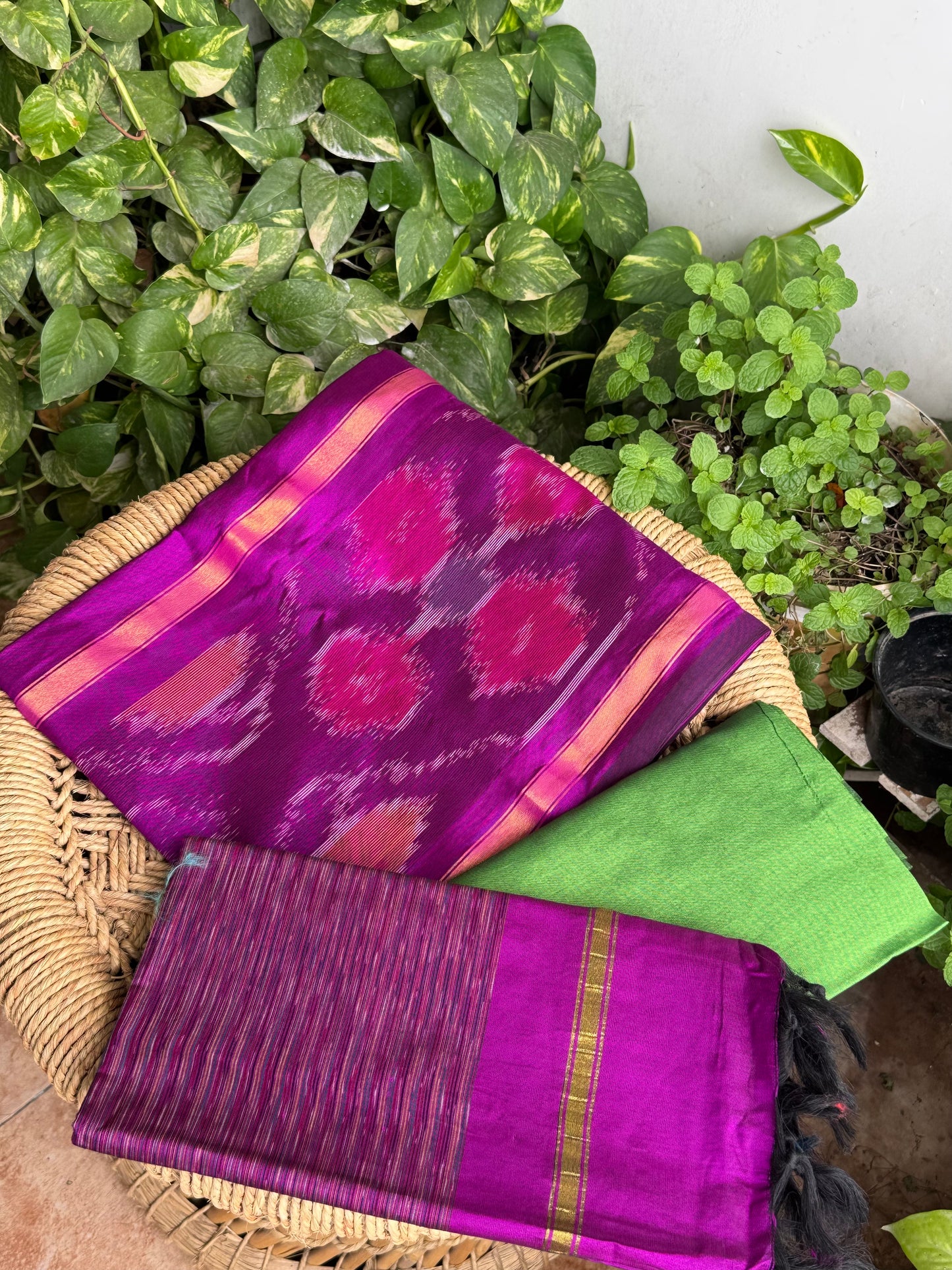 Premium Silk Cotton Pochampally set