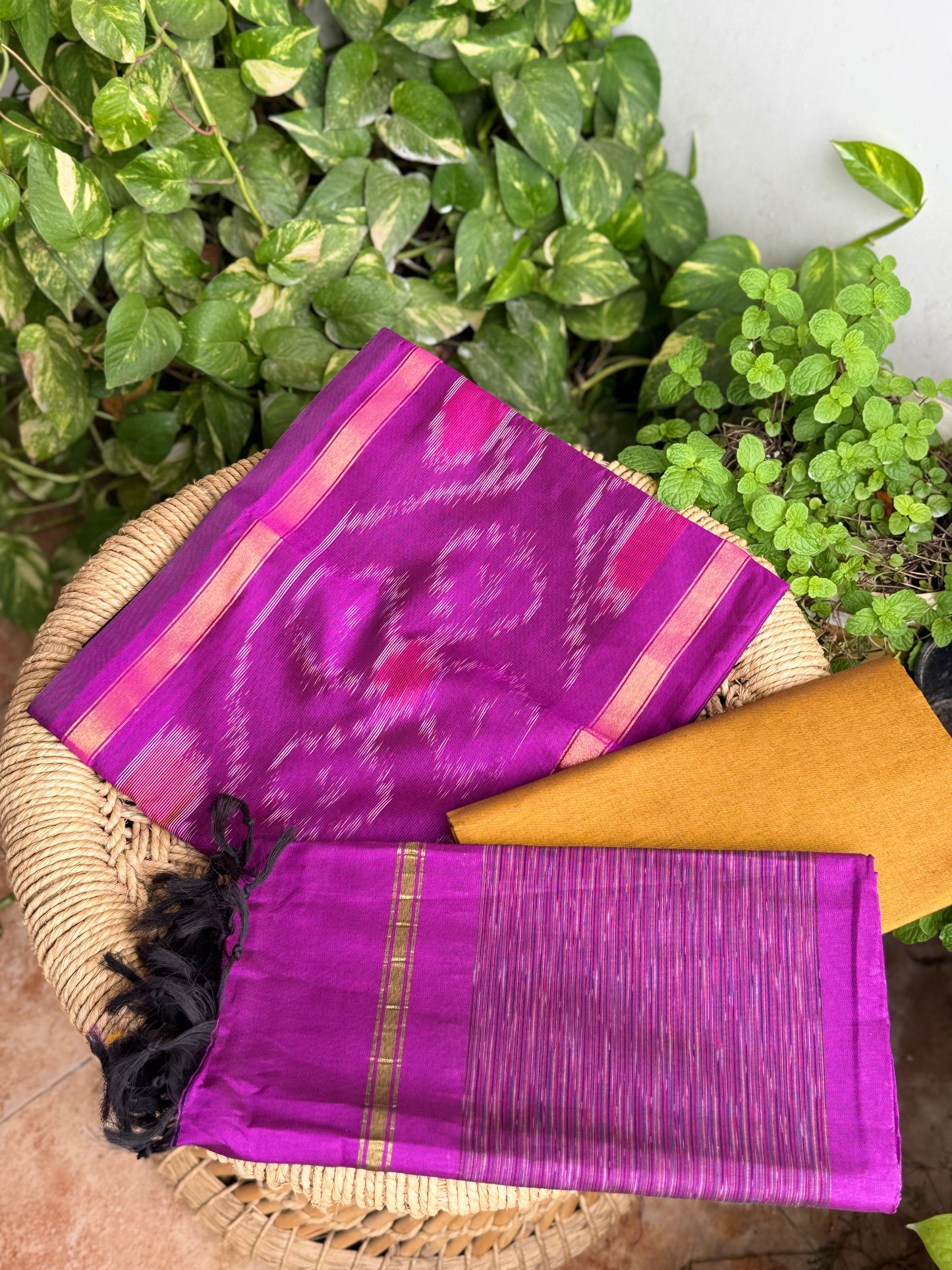 Premium Silk Cotton Pochampally set