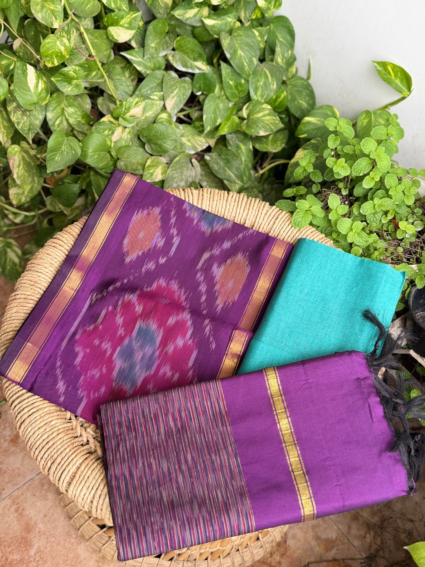 Premium Silk Cotton Pochampally set