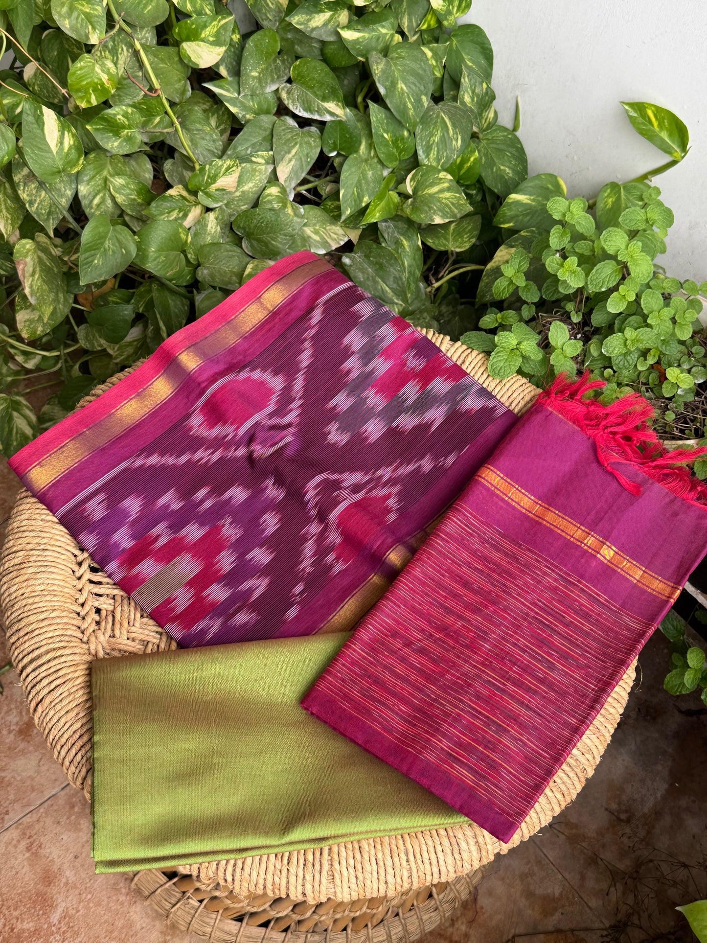 Premium Silk Cotton Pochampally set