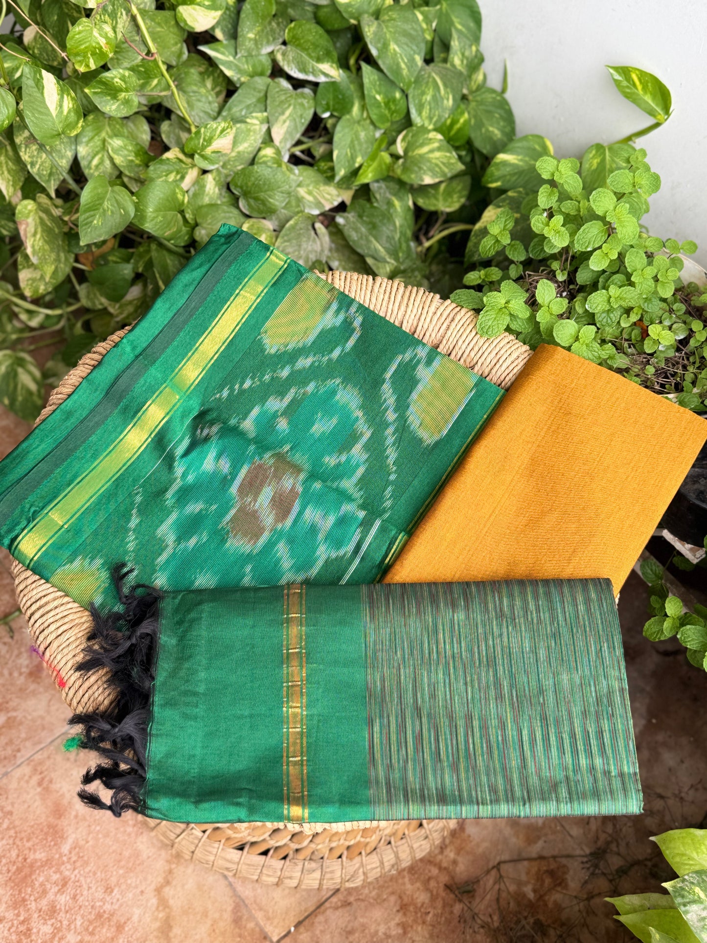 Premium Silk Cotton Pochampally set