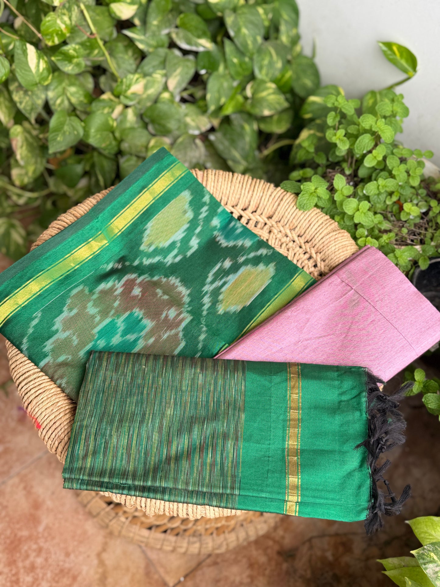 Premium Silk Cotton Pochampally set