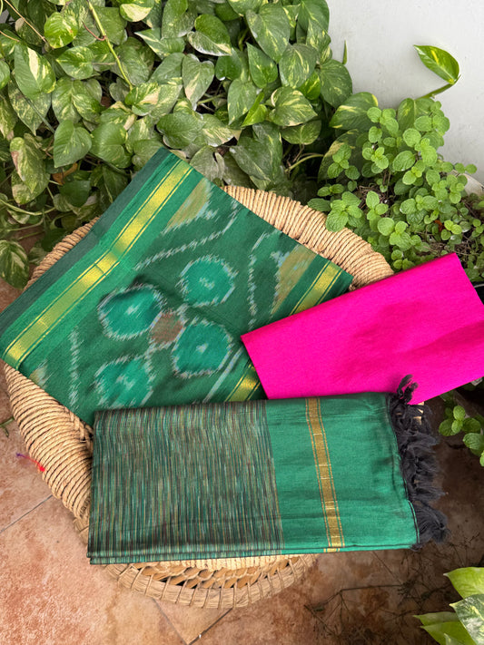 Premium Silk Cotton Pochampally set