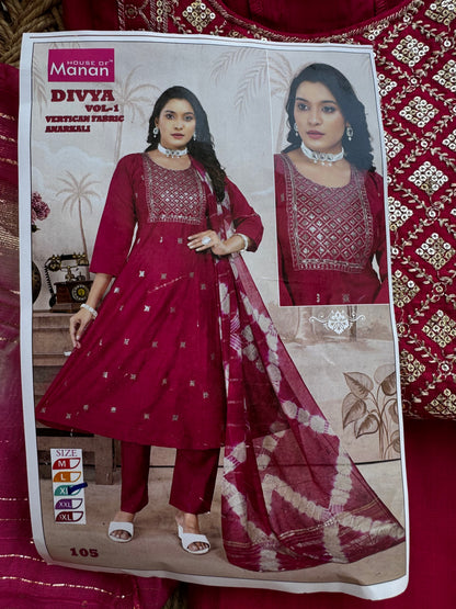 Panel Cutting Anarkali Kurta Set – Festive Edit