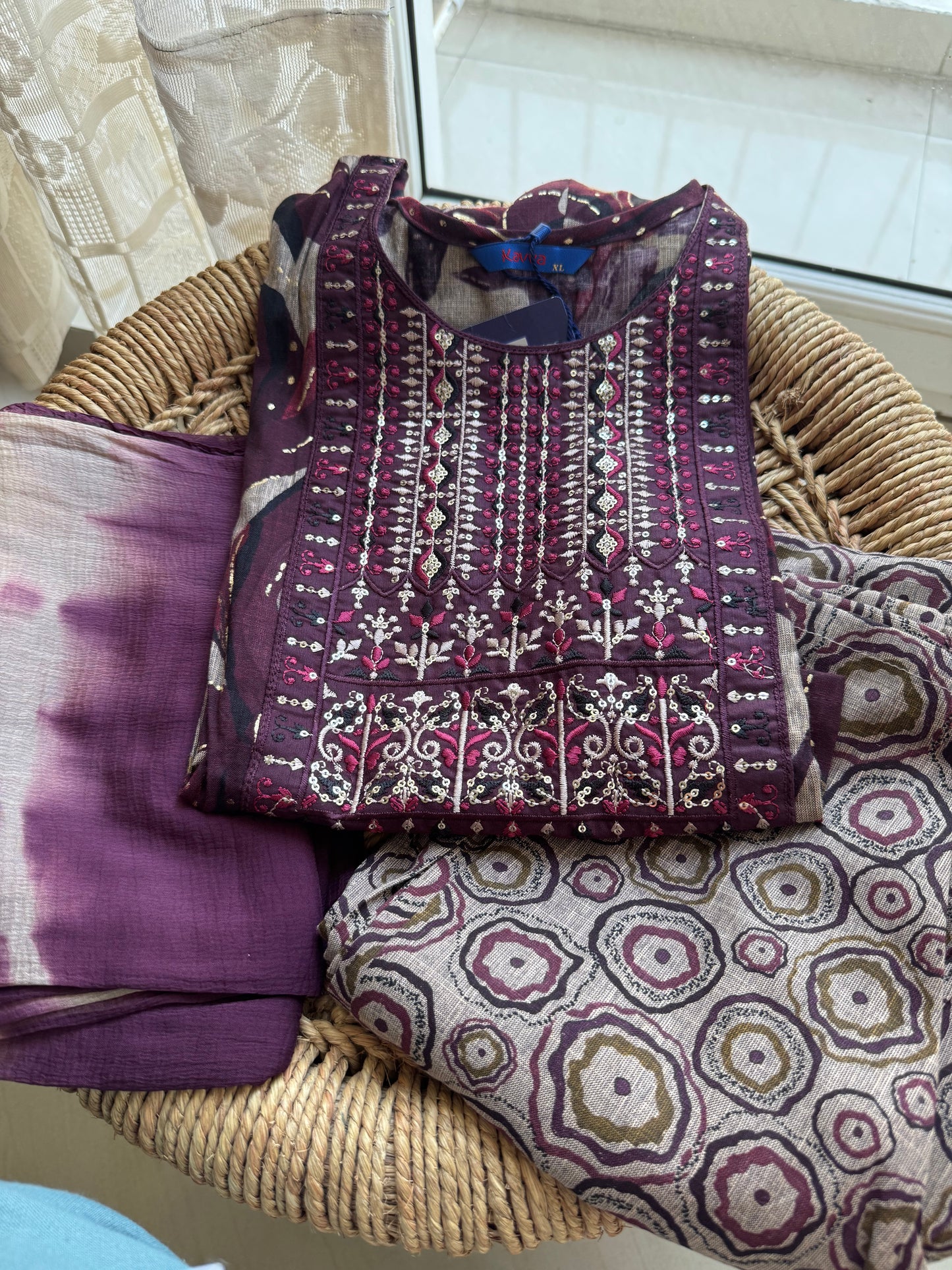 Brown Casual Kurta sets with Dupatta