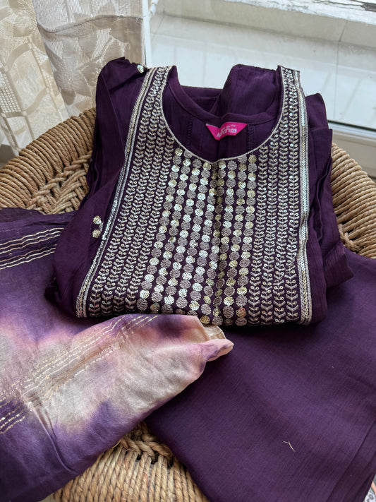 Panel Cutting Anarkali Kurta Set – Festive Edit